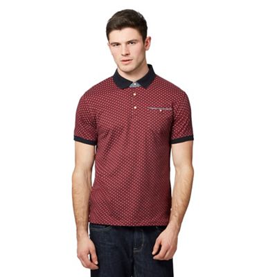 Red Herring Red diamond patterned polo shirt